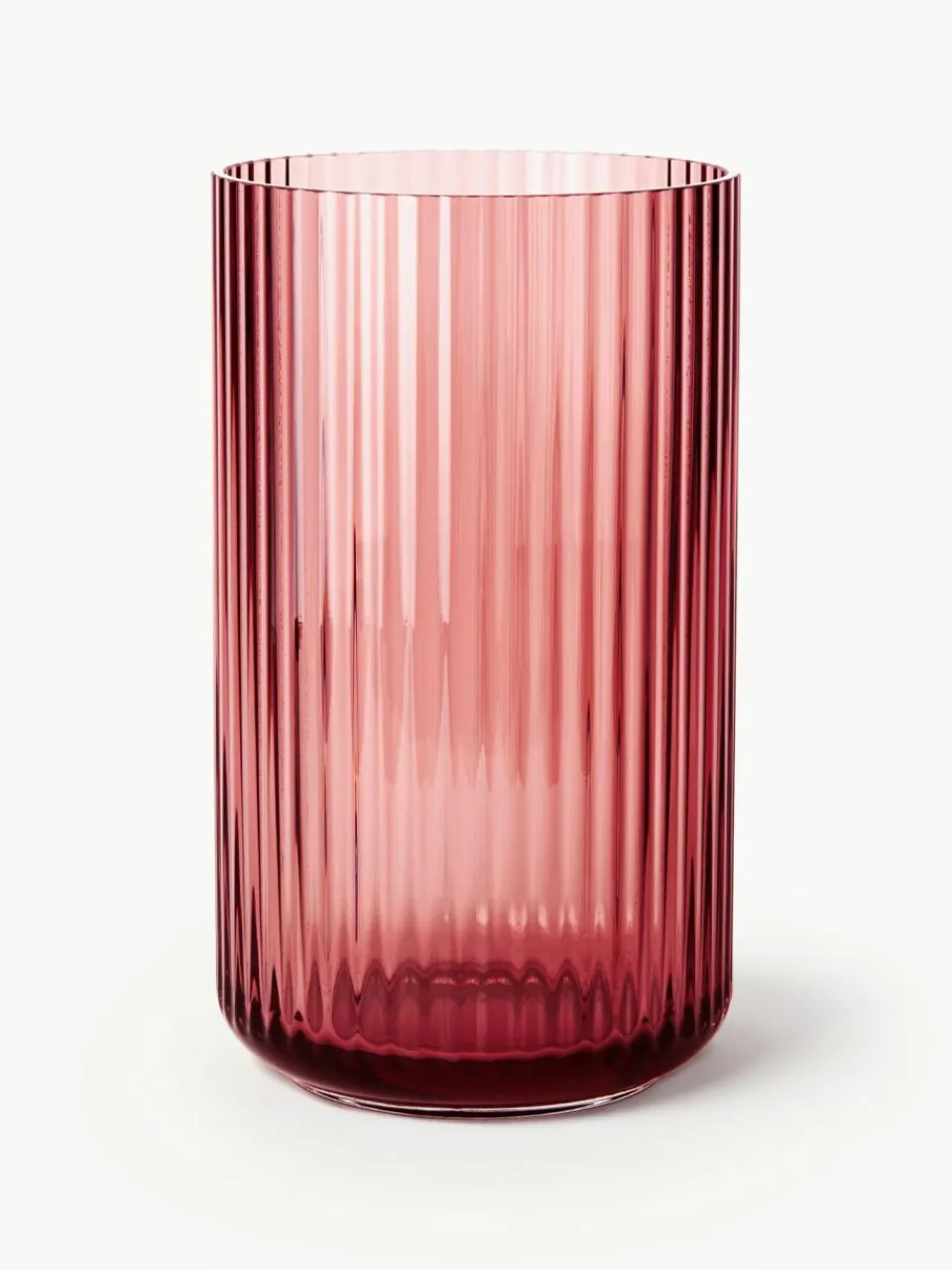 Lyngby Porcelaen Mundgeblasene Vase Lyngby, H 25 cm