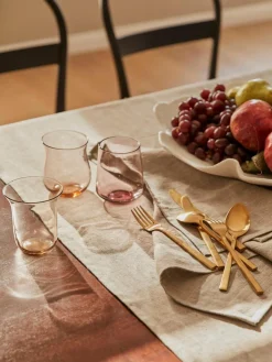 Bitossi Home Mundgeblasene Wassergläser Diseguale in unterschiedlichen Farben und Formen, 6er-Set