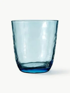 Broste Copenhagen Mundgeblasene Wassergläser Hammered mit unebener Oberfläche, 4 Stück