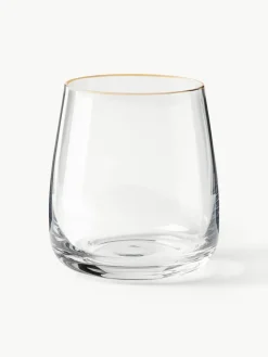 Westwing Collection Mundgeblasene Wassergläser Ellery, 4 Stück