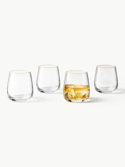 Westwing Collection Mundgeblasene Wassergläser Ellery, 4 Stück