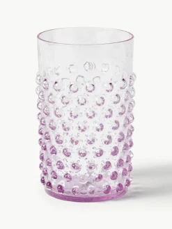 Anna von Lipa Mundgeblasene Wassergläser Hobnail, 6 Stück