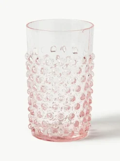 Anna von Lipa Mundgeblasene Wassergläser Hobnail, 6 Stück