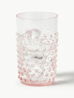 Anna von Lipa Mundgeblasene Wassergläser Hobnail, 6 Stück