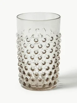 Anna von Lipa Mundgeblasene Wassergläser Hobnail, 6 Stück