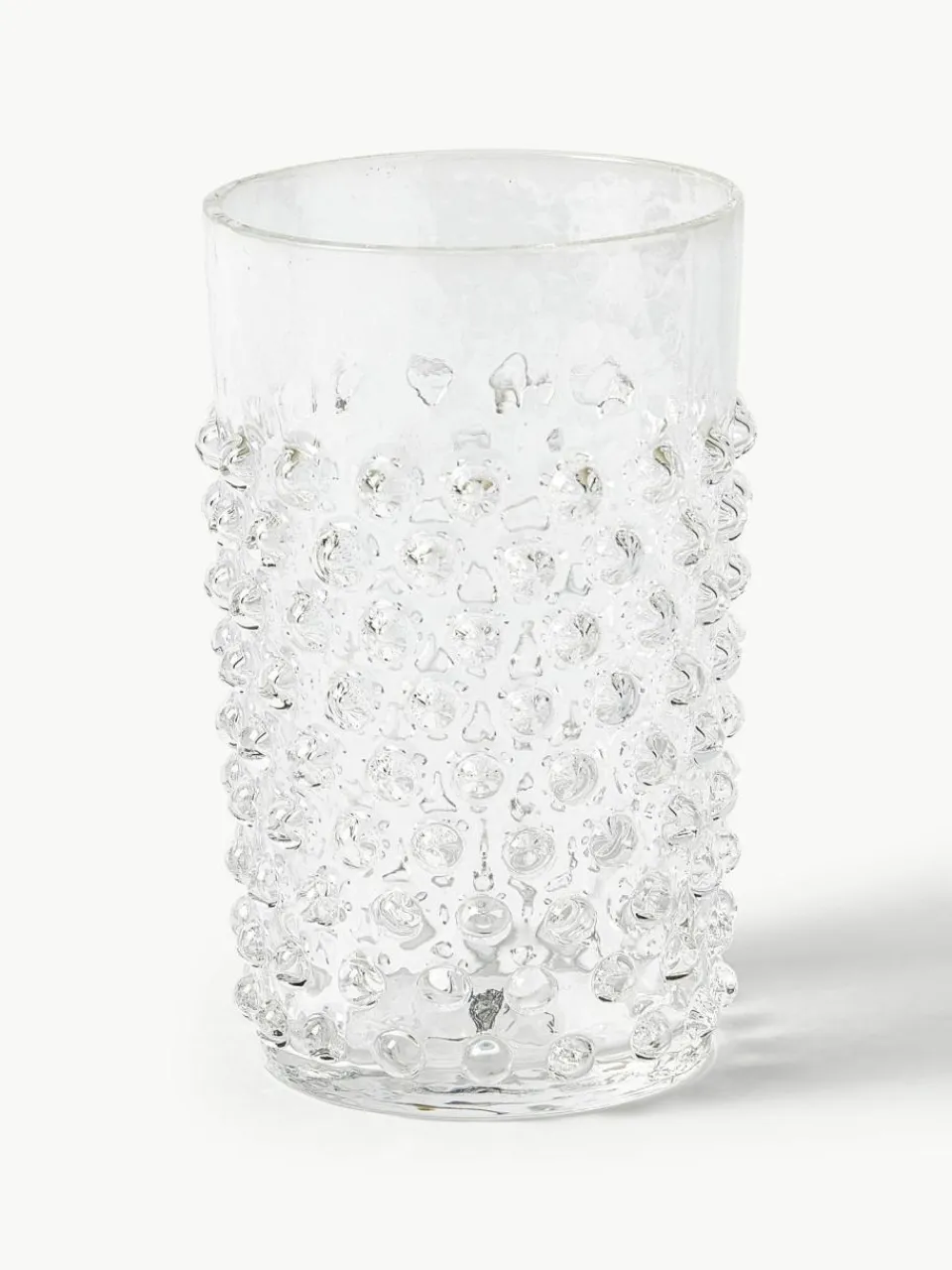 Anna von Lipa Mundgeblasene Wassergläser Hobnail, 6 Stück