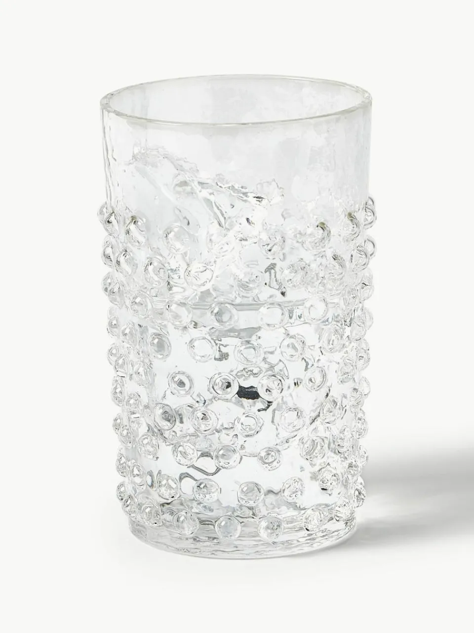 Anna von Lipa Mundgeblasene Wassergläser Hobnail, 6 Stück