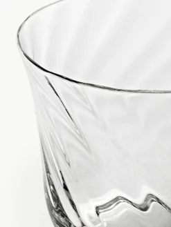 Westwing Collection Mundgeblasene Wassergläser Swirl, 4 Stück