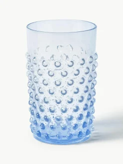 Anna von Lipa Mundgeblasene Wassergläser Hobnail, 6 Stück