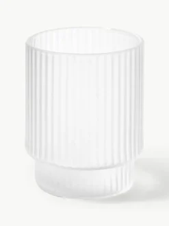 ferm LIVING Mundgeblasene Wassergläser Ripple mit Rillenrelief, 4er-Set