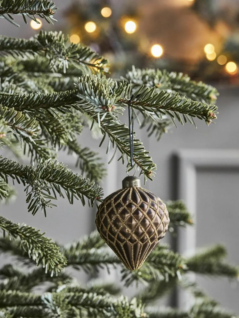 House Doctor Mundgeblasene Weihnachtsbaumanhänger Hinda, 4 Stück
