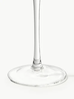 Westwing Collection Mundgeblasene Weingläser Aleo mit goldfarbenem Rand, 4 Stück
