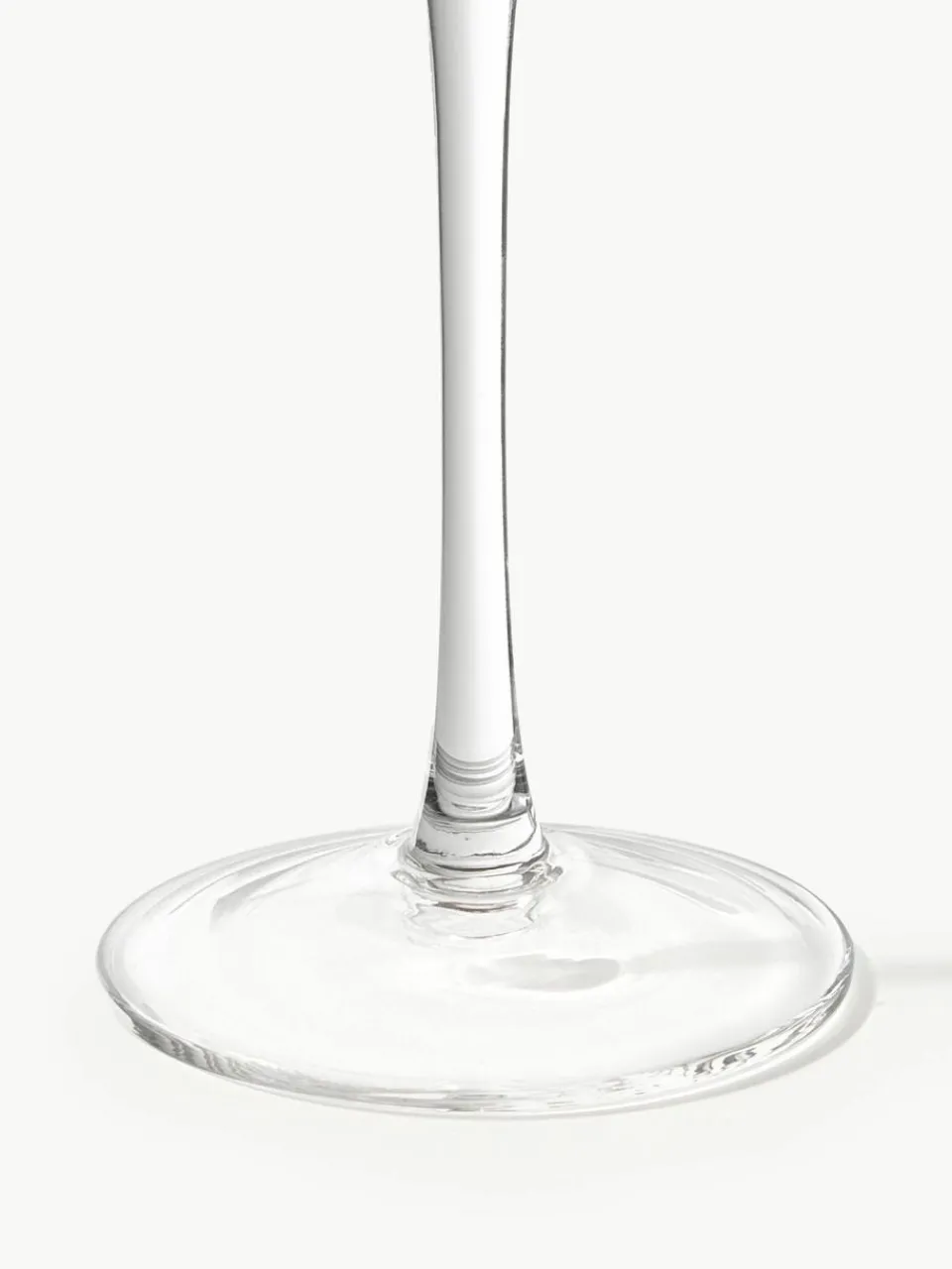 Westwing Collection Mundgeblasene Weingläser Aleo mit goldfarbenem Rand, 4 Stück