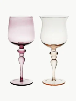 Bitossi Home Mundgeblasene Weingläser Diseguale, 6er-Set