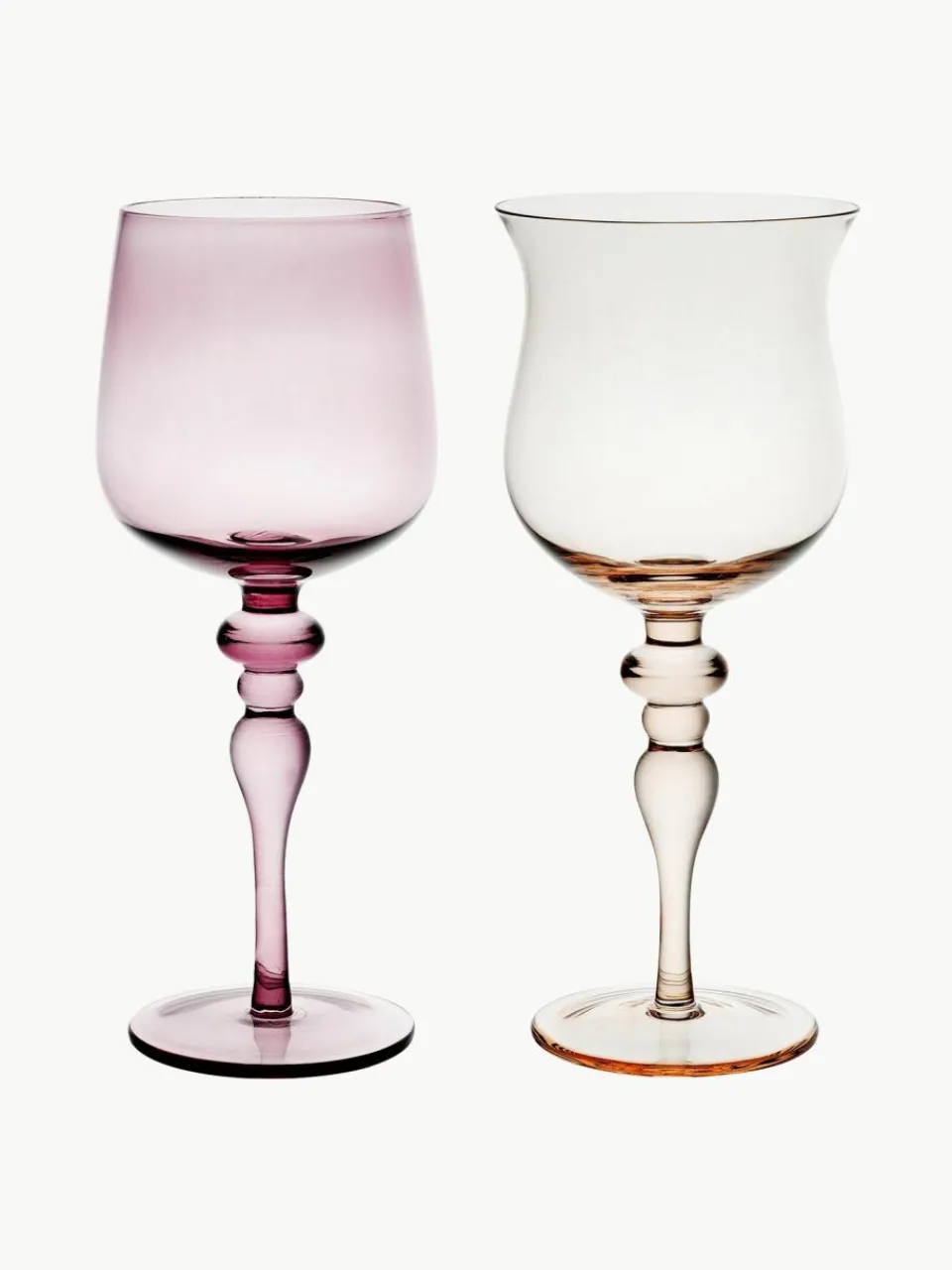 Bitossi Home Mundgeblasene Weingläser Diseguale, 6er-Set