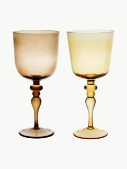 Bitossi Home Mundgeblasene Weingläser Diseguale, 6er-Set