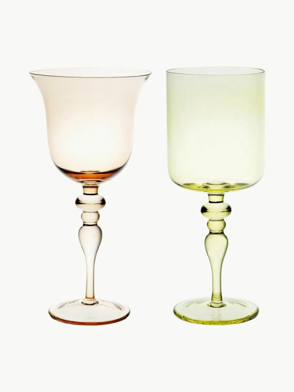 Bitossi Home Mundgeblasene Weingläser Diseguale, 6er-Set