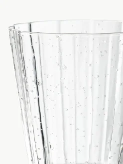 Westwing Collection Mundgeblasene Weingläser Scallop Glasses mit Rillenstruktur, 4 Stück