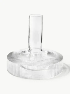 ferm LIVING Mundgeblasener Dekanter Ripple mit Rillenrelief, 1.1 L