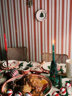 Anna + Nina Mundgeblasener Kerzenhalter Christmas Tree aus Borosilikatglas