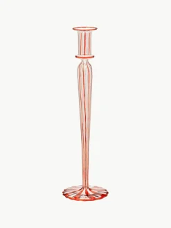 Anna + Nina Mundgeblasener Kerzenhalter Candy Cane