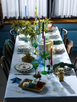 Anna + Nina Mundgeblasener Kerzenhalter Carousel aus Borosilikatglas