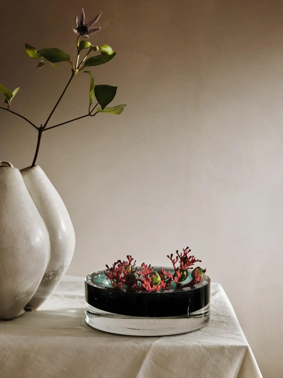 Westwing Collection Mundgeblasenes Deko-Tablett Nicola