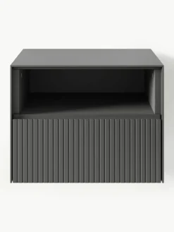 Westwing Collection Nachttisch Shea mit geriffelter Front