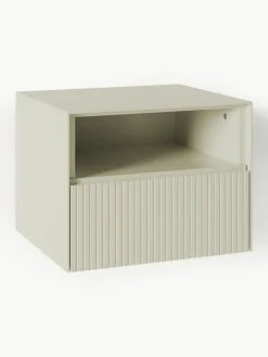 Westwing Collection Nachttisch Shea mit geriffelter Front