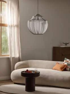 Westwing Collection Netzstoff-Pendelleuchte Beauf