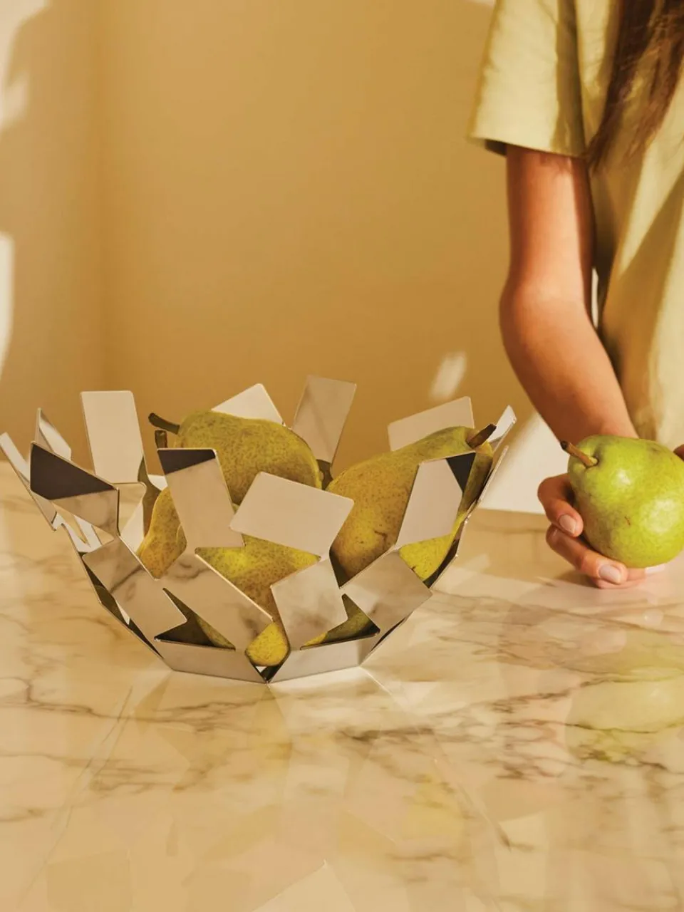 Alessi Obstschale La Stanza aus Edelstahl