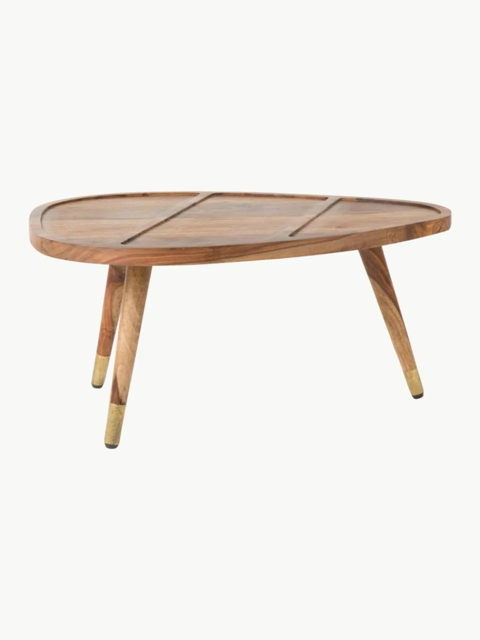 Dutchbone Ovale Couchtische Sham aus Sheeshamholz, 2er-Set