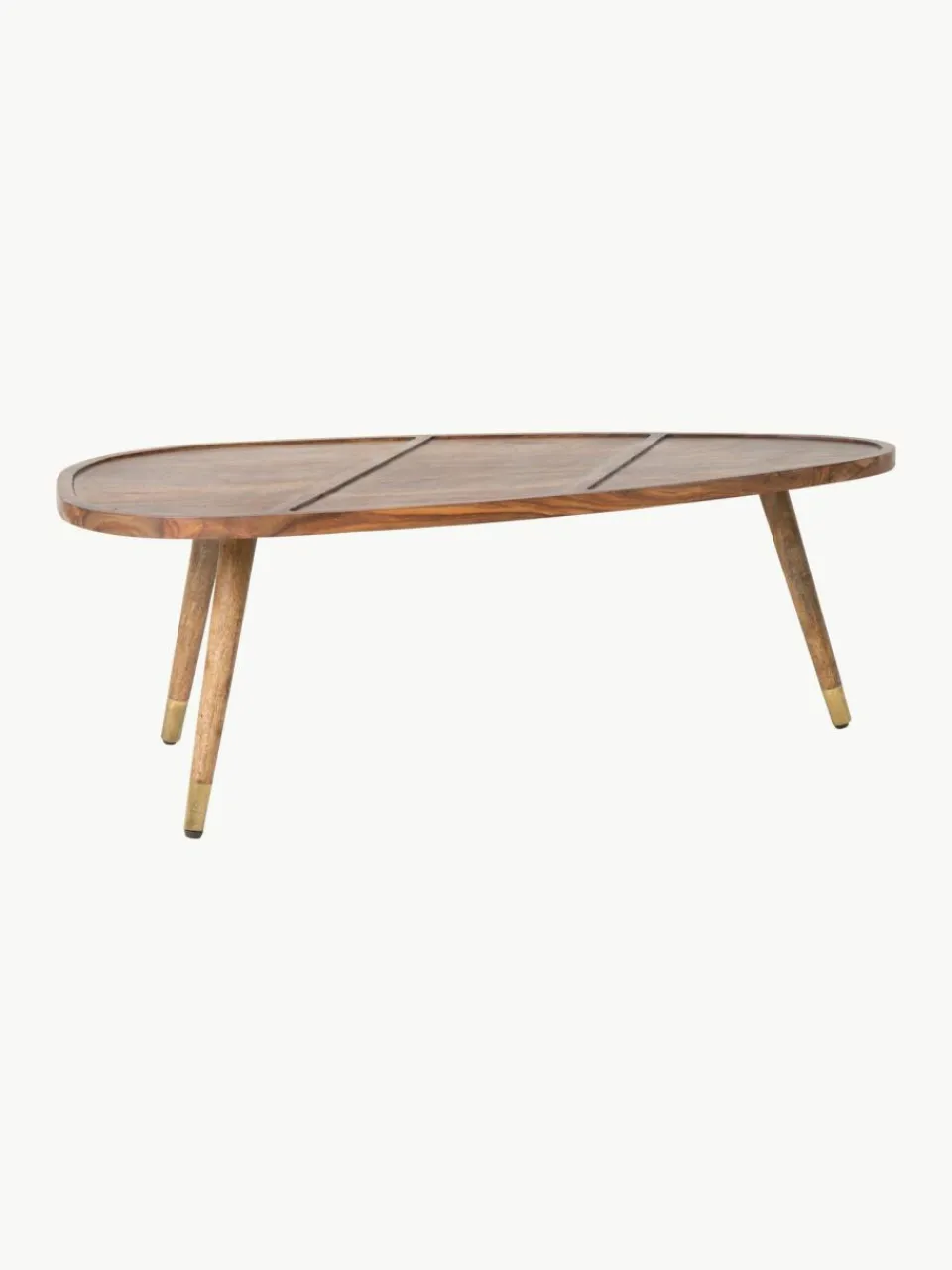 Dutchbone Ovale Couchtische Sham aus Sheeshamholz, 2er-Set