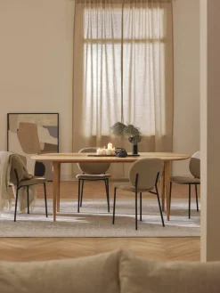 Westwing Collection Ovaler Esstisch Archie aus Eichenholz, 200 x 100 cm