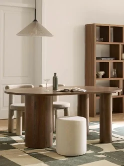 Westwing Collection Ovaler Esstisch Dunia aus Eichenholz, 180 x 110 cm