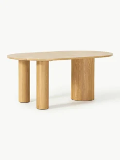 Westwing Collection Ovaler Esstisch Dunia aus Eichenholz, 180 x 110 cm