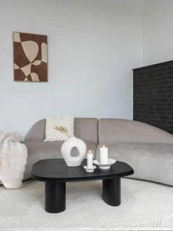 Westwing Ovaler Holz-Couchtisch Tirano