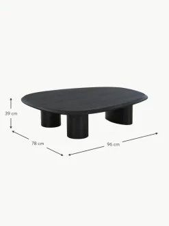 Westwing Ovaler Holz-Couchtisch Tirano