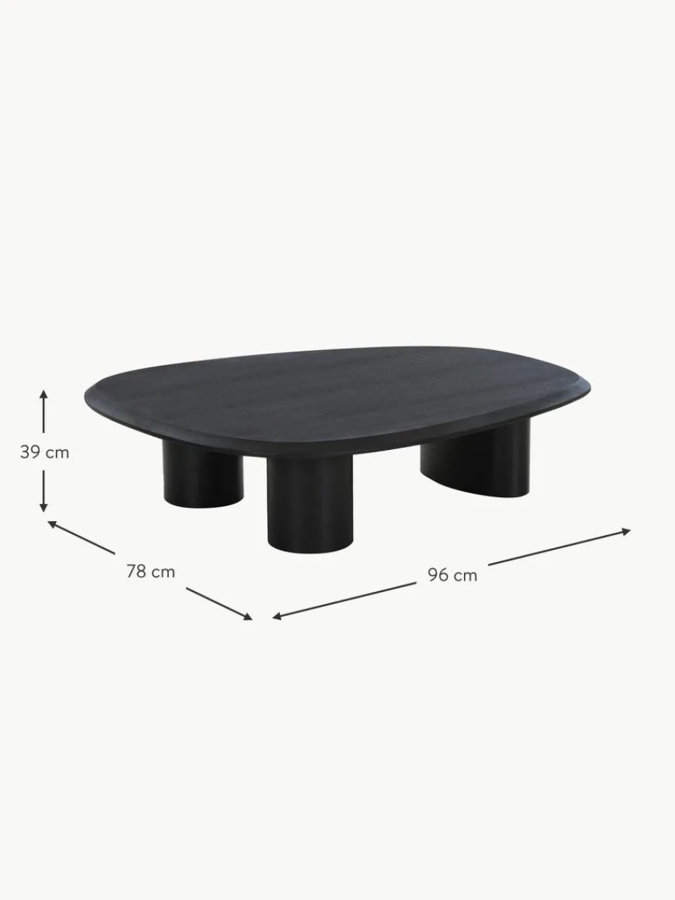 Westwing Ovaler Holz-Couchtisch Tirano