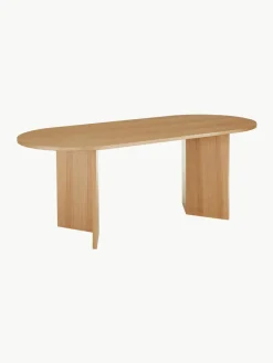 Westwing Collection Ovaler Holz-Esstisch Toni, 200 x 90 cm