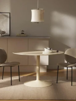 Westwing Collection Ovaler Marmor-Esstisch Miley, 120 x 90 cm