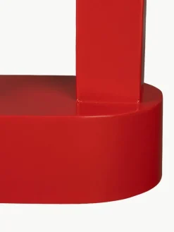 Zuiver Ovaler Metall-Beistelltisch Magenta