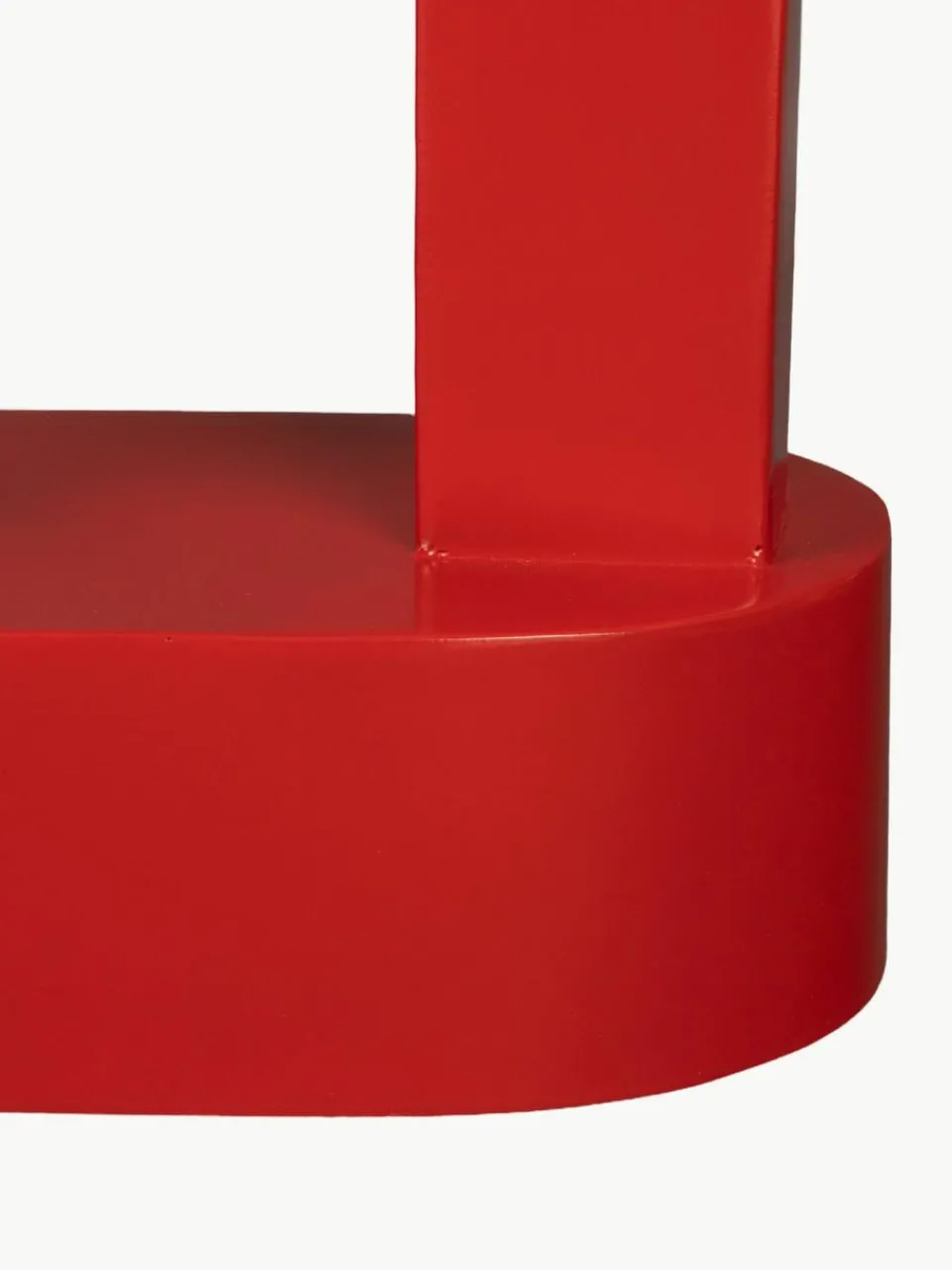 Zuiver Ovaler Metall-Beistelltisch Magenta