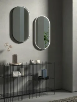 Vanita&Casa Ovaler Wandspiegel Avior mit LED-Beleuchtung