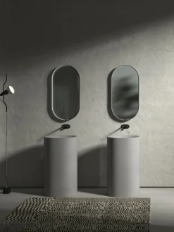 Vanita&Casa Ovaler Wandspiegel Avior mit LED-Beleuchtung