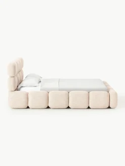 Westwing Collection Polsterbett Tayla aus Bouclé