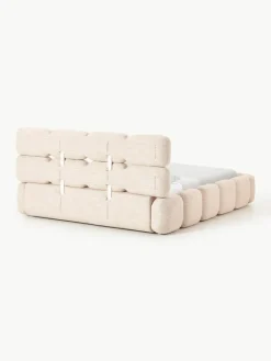 Westwing Collection Polsterbett Tayla aus Bouclé