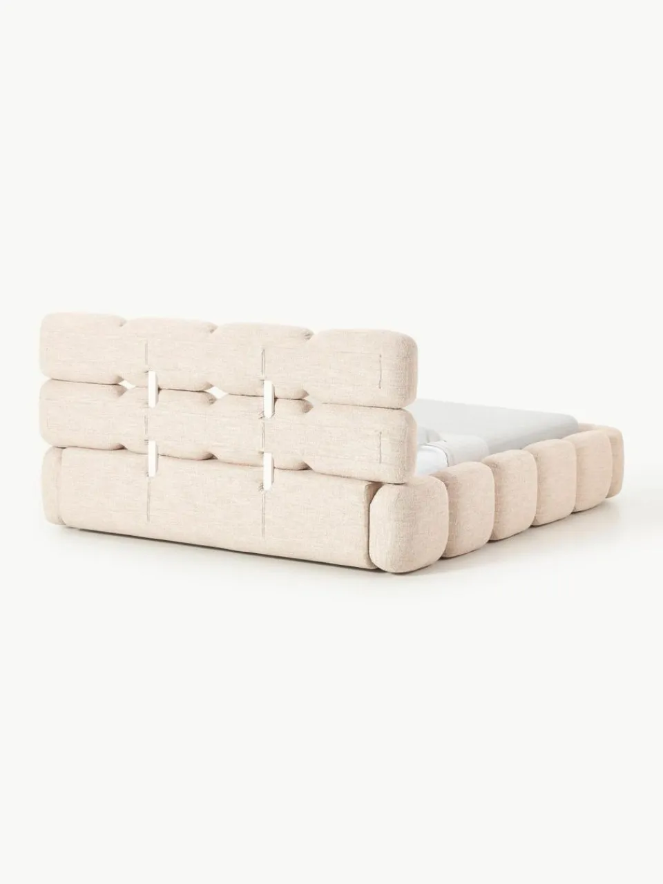 Westwing Collection Polsterbett Tayla aus Bouclé