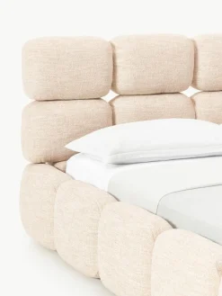 Westwing Collection Polsterbett Tayla aus Bouclé
