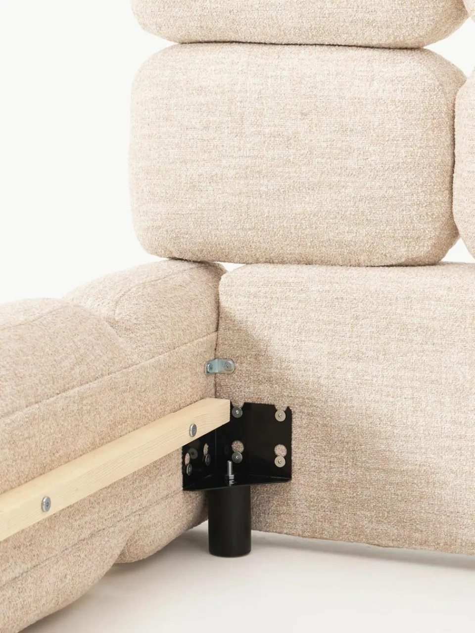 Westwing Collection Polsterbett Tayla aus Bouclé